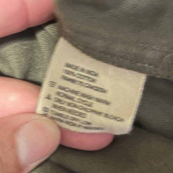 All-Son Military style long sleeve button down large shirt - Picture 4 of 9